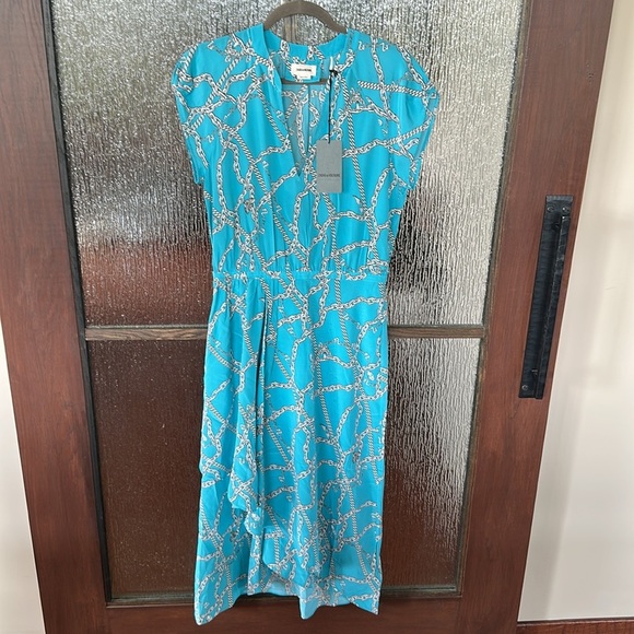 Zadig &Voltaire Elegant Turquoise Patterned Dress size Medium - Picture 8 of 15